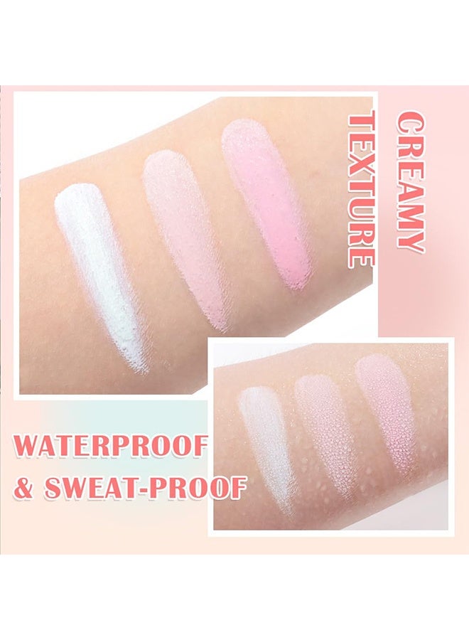 Sweet Mint Tricolor Blush Tray,3 Colors Cream Blush & Contour Palette – Blendable Creamy Makeup Shading, Eyeshadow, Cheek Blusher | Pastel Blue + Mauve Taupe + Pink | Travel-Friendly Women’s Makeup Gift #03 - Image 5